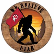 Utah Utes Bigfoot 12" Circle Sign