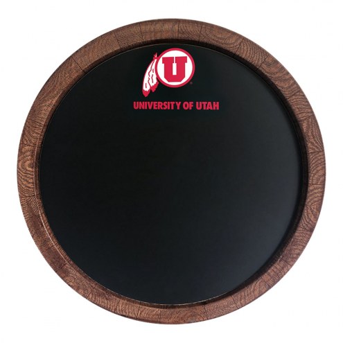 Utah Utes Chalkboard &quot;&quot;Faux&quot;&quot; Barrel Top Sign