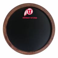 Utah Utes Chalkboard ""Faux"" Barrel Top Sign