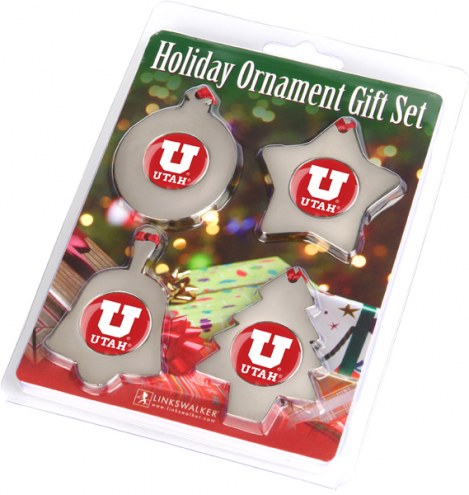 Utah Utes Christmas Ornament Gift Set