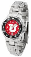Utah Utes Competitor Steel AnoChrome Women's Watch - Color Bezel