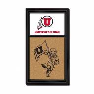 Utah Utes Cork Note Board