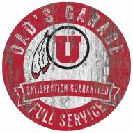 Utah Utes Dad's Garage Sign