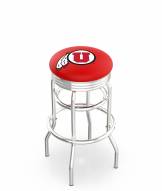 Utah Utes Double Ring Swivel Barstool with Ribbed Accent Ring
