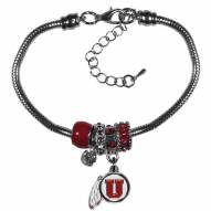 Utah Utes Euro Bead Bracelet