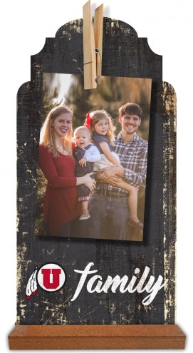 Utah Utes Family Tabletop Clothespin Picture Holder
