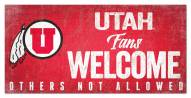 Utah Utes Fans Welcome Sign