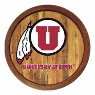 Utah Utes "Faux" Barrel Top Sign