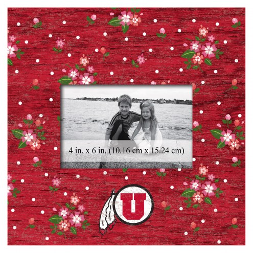 Utah Utes Floral 10&quot; x 10&quot; Picture Frame