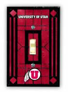 Utah Utes Glass Single Light Switch Plate Cover
