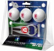Utah Utes Golf Ball Gift Pack with Hat Trick Divot Tool