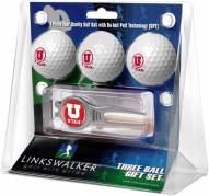 Utah Utes Golf Ball Gift Pack with Kool Tool