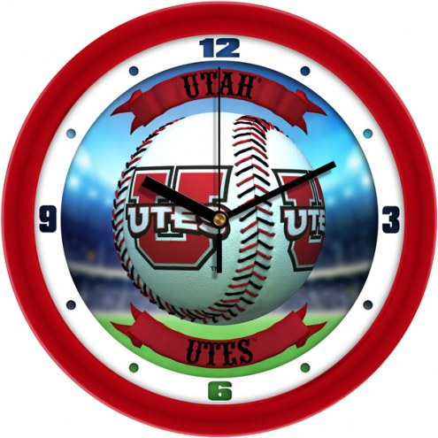 Utah Utes Home Run Wall Clock