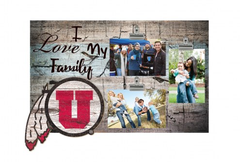 Utah Utes I Love My Family Clip Frame