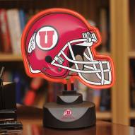 Utah Utes Neon Helmet Desk Lamp