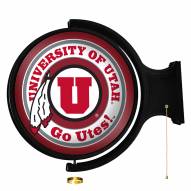 Utah Utes Round Rotating Lighted Wall Sign