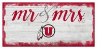 Utah Utes Script Mr. & Mrs. Sign
