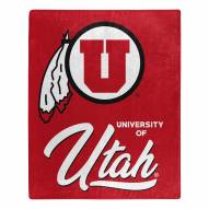 Utah Utes Signature Raschel Throw Blanket