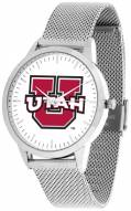 Utah Utes Silver Mesh Statement Watch