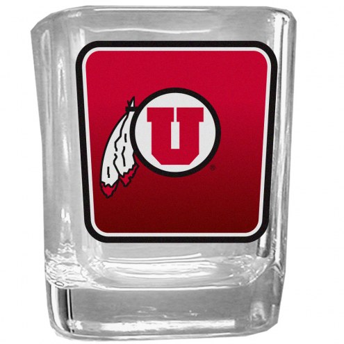 Utah Utes Square Glass Shot Glass