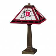 Utah Utes Stained Glass Mission Table Lamp