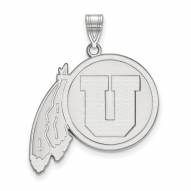 Utah Utes Sterling Silver Extra Large Pendant