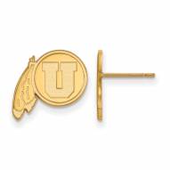 Utah Utes Sterling Silver Gold Plated Small Post Earrings
