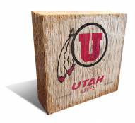 Utah Utes Team Logo Block
