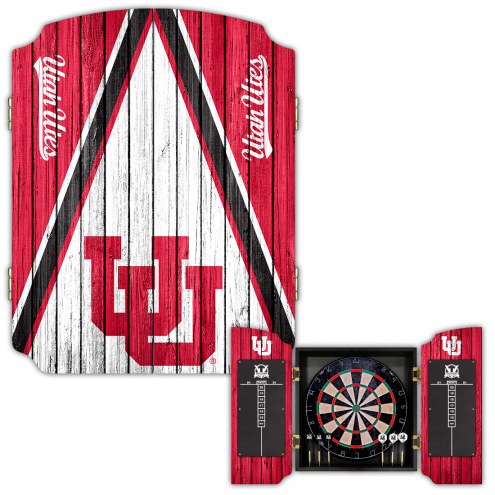 Utah Utes Dartboard Cabinet