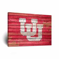 Utah Utes Weathered Canvas Wall Art