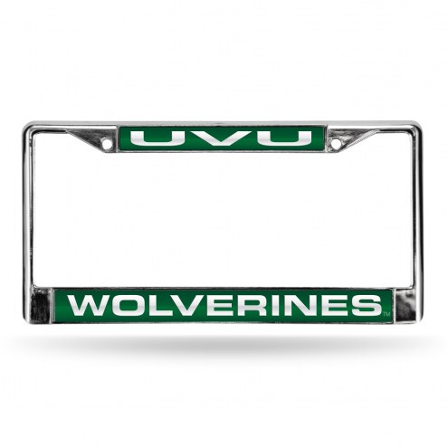 Utah Valley Wolverines Laser Chrome License Plate Frame