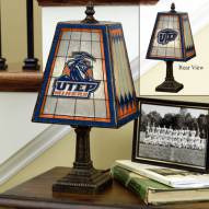 UTEP Miners Art Glass Table Lamp