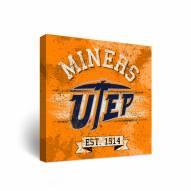 UTEP Miners Banner Canvas Wall Art