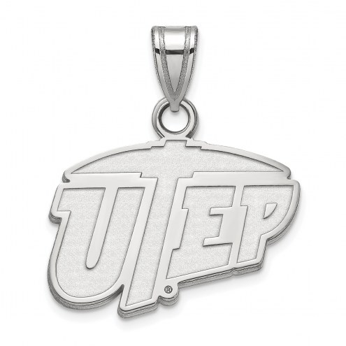 UTEP Miners Sterling Silver Small Pendant