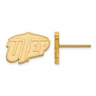 UTEP Miners Sterling Silver Gold Plated Extra Small Post Earrings