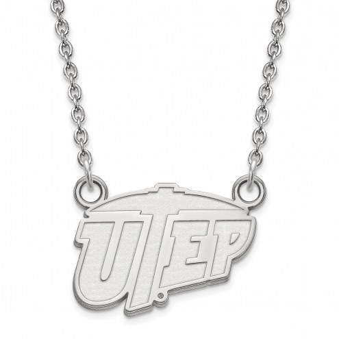 UTEP Miners Sterling Silver Small Pendant Necklace