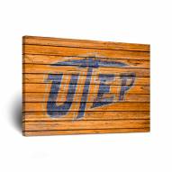 UTEP Miners Weathered Canvas Wall Art