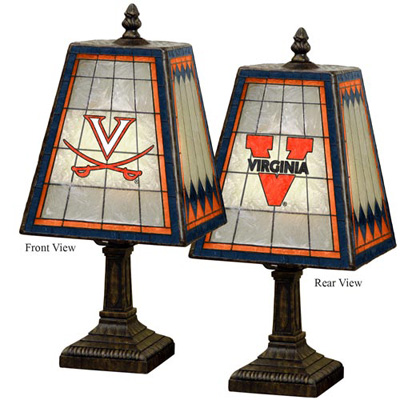 Virginia Cavaliers NCAA Hand-Painted Art Glass Table Lamp