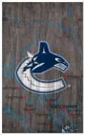 Vancouver Canucks 11" x 19" City Map Sign