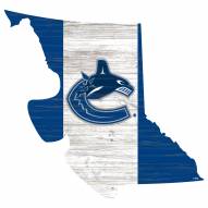 Vancouver Canucks 15" Flag Cutout Sign