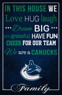 Vancouver Canucks 17" x 26" In This House Sign