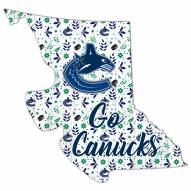 Vancouver Canucks 24" Floral State Sign