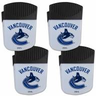 Vancouver Canucks 4 Pack Chip Clip Magnet with Bottle Opener