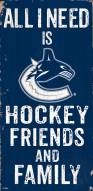 Vancouver Canucks 6" x 12" Friends & Family Sign