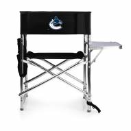 Vancouver Canucks Black Sports Folding Chair