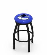 Vancouver Canucks Black Swivel Bar Stool with Accent Ring