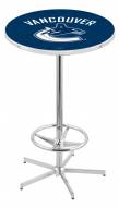 Vancouver Canucks Chrome Bar Table with Foot Ring