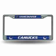 Vancouver Canucks Chrome Glitter License Plate Frame