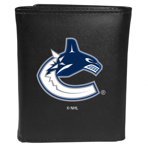 Vancouver Canucks Large Logo Leather Tri-fold Wallet