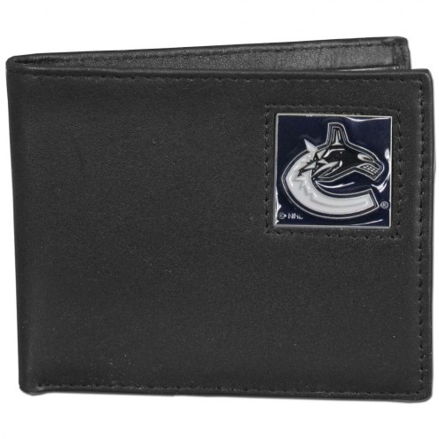 Vancouver Canucks Leather Bi-fold Wallet in Gift Box